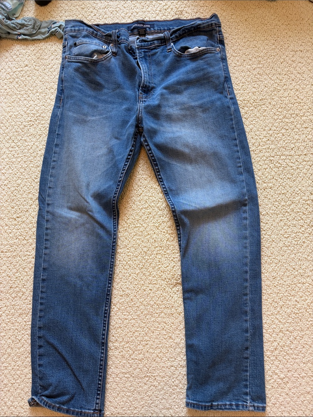 Calvin Klein Jeans Men's Dark Blue Straight Jeans